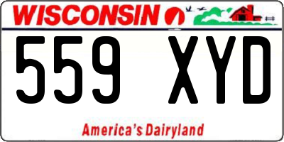 WI license plate 559XYD