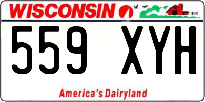 WI license plate 559XYH