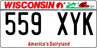 WI license plate 559XYK