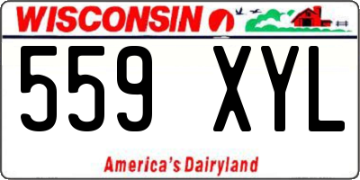WI license plate 559XYL