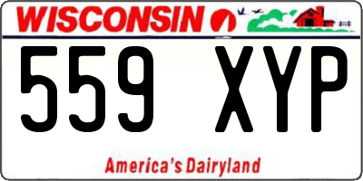 WI license plate 559XYP