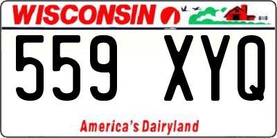 WI license plate 559XYQ