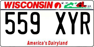WI license plate 559XYR