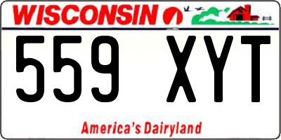 WI license plate 559XYT