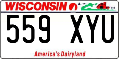 WI license plate 559XYU