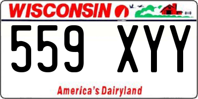 WI license plate 559XYY