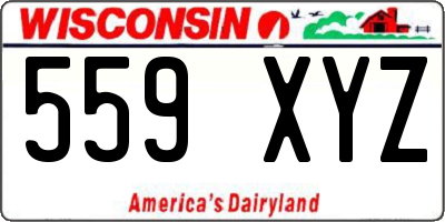 WI license plate 559XYZ