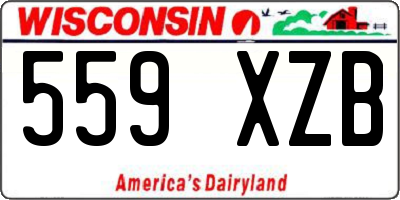 WI license plate 559XZB