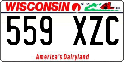 WI license plate 559XZC