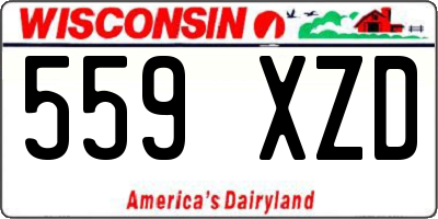 WI license plate 559XZD