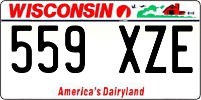 WI license plate 559XZE
