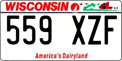WI license plate 559XZF