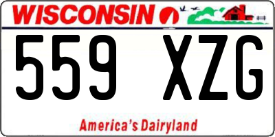 WI license plate 559XZG