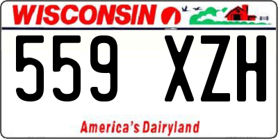 WI license plate 559XZH