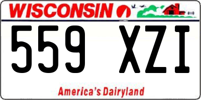 WI license plate 559XZI