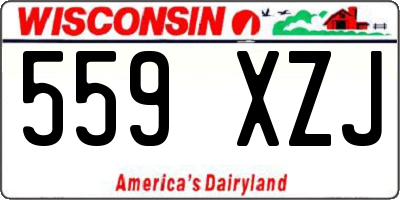 WI license plate 559XZJ