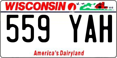WI license plate 559YAH
