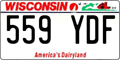 WI license plate 559YDF