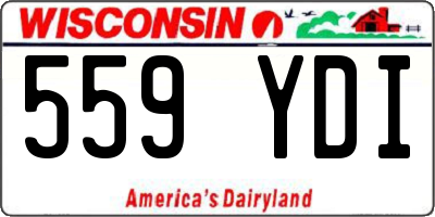 WI license plate 559YDI