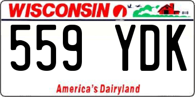 WI license plate 559YDK