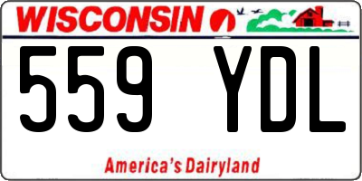 WI license plate 559YDL