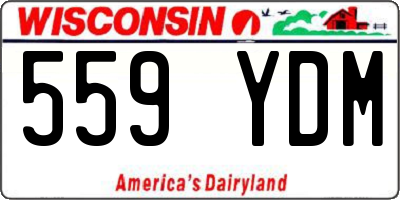 WI license plate 559YDM