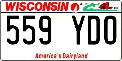 WI license plate 559YDO