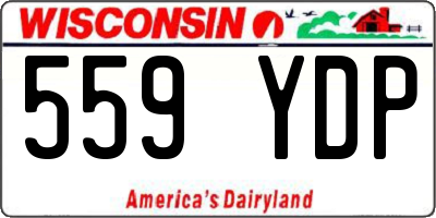 WI license plate 559YDP