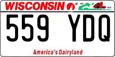 WI license plate 559YDQ