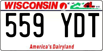 WI license plate 559YDT
