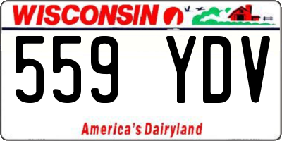 WI license plate 559YDV