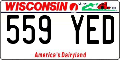 WI license plate 559YED