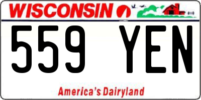 WI license plate 559YEN