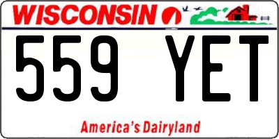 WI license plate 559YET