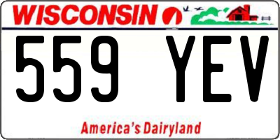 WI license plate 559YEV