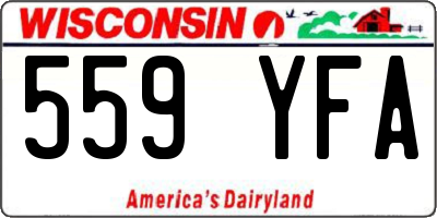 WI license plate 559YFA