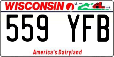 WI license plate 559YFB