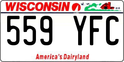 WI license plate 559YFC