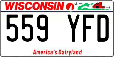 WI license plate 559YFD