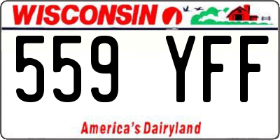 WI license plate 559YFF