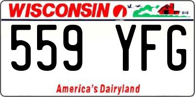 WI license plate 559YFG
