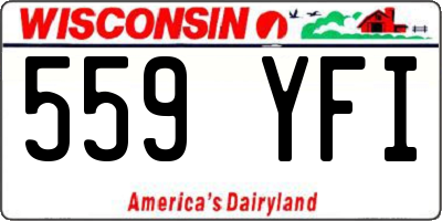 WI license plate 559YFI