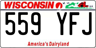 WI license plate 559YFJ