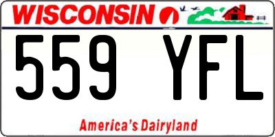 WI license plate 559YFL