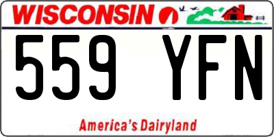 WI license plate 559YFN