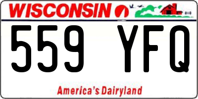 WI license plate 559YFQ