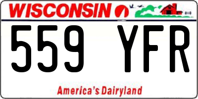 WI license plate 559YFR