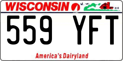 WI license plate 559YFT