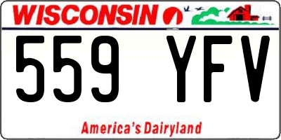 WI license plate 559YFV