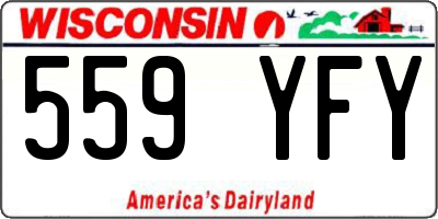 WI license plate 559YFY